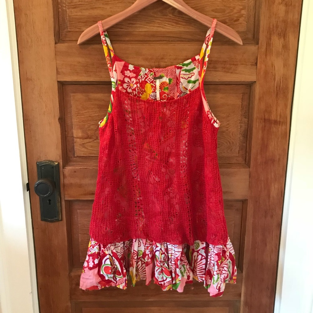 Free People crochet tunic tank